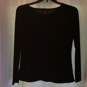 Black dressy casual long sleeve shirt.